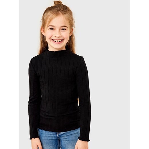 NAME IT Bluzka 13211597 Czarny Slim Fit ze sklepu MODIVO w kategorii Bluzki dziewczęce - zdjęcie 182741849