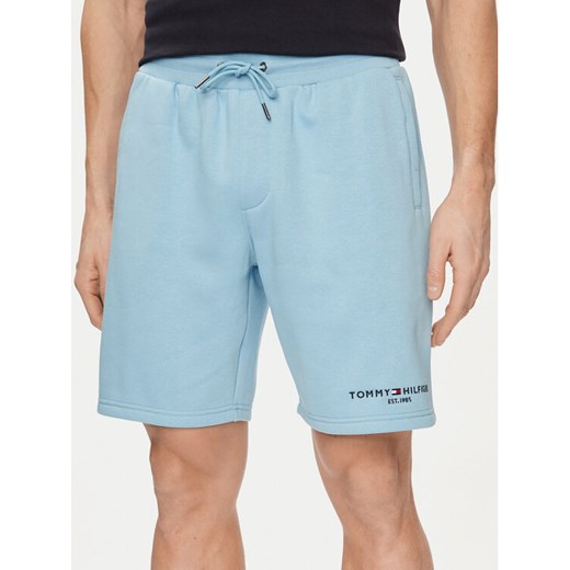 Tommy Hilfiger Szorty sportowe Logo MW0MW34201 Błękitny Regular Fit ze sklepu MODIVO w kategorii Spodenki męskie - zdjęcie 182741888