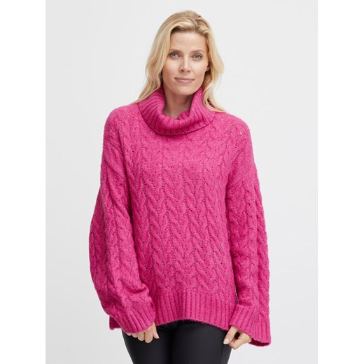 Fransa Golf 20612718 Różowy Relaxed Fit ze sklepu MODIVO w kategorii Swetry damskie - zdjęcie 182742015