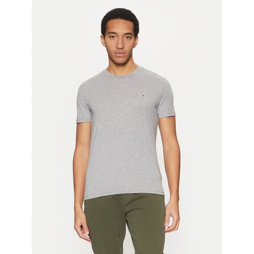 Tommy Jeans T-Shirt Jaspe DM0DM20363 Szary Slim Fit ze sklepu MODIVO w kategorii T-shirty męskie - zdjęcie 182742028