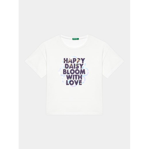 United Colors Of Benetton T-Shirt 3096C10I0 Biały Regular Fit ze sklepu MODIVO w kategorii T-shirty chłopięce - zdjęcie 182742097
