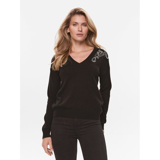 Liu Jo Sweter MF3013 MS14G Czarny Regular Fit ze sklepu MODIVO w kategorii Swetry damskie - zdjęcie 182742105
