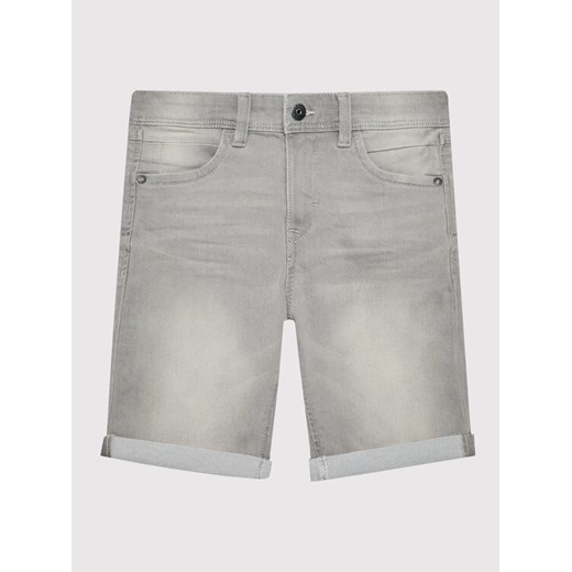 NAME IT Szorty jeansowe 13150022 Szary Slim Fit ze sklepu MODIVO w kategorii Spodenki chłopięce - zdjęcie 182742128