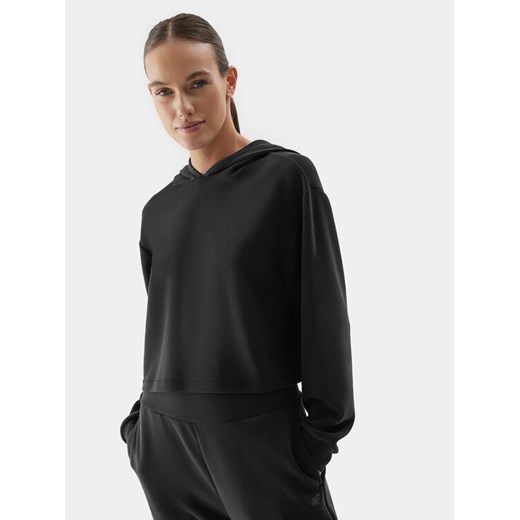 4F Bluza 4FAW23TSWSF702 Czarny Regular Fit ze sklepu MODIVO w kategorii Bluzy damskie - zdjęcie 182742145