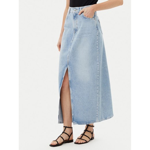 Pepe Jeans Spódnica jeansowa PL901211 Niebieski Regular Fit ze sklepu MODIVO w kategorii Spódnice - zdjęcie 182742188