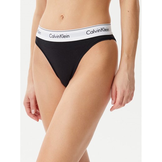 Calvin Klein Underwear Figi klasyczne z wysokim stanem LV00QF8319 Czarny ze sklepu MODIVO w kategorii Majtki damskie - zdjęcie 182742265