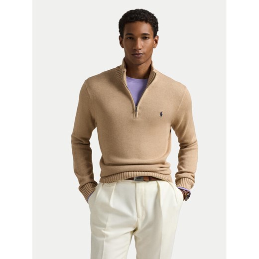 Polo Ralph Lauren Sweter 710859939504 Beżowy Regular Fit ze sklepu MODIVO w kategorii Swetry męskie - zdjęcie 182742269