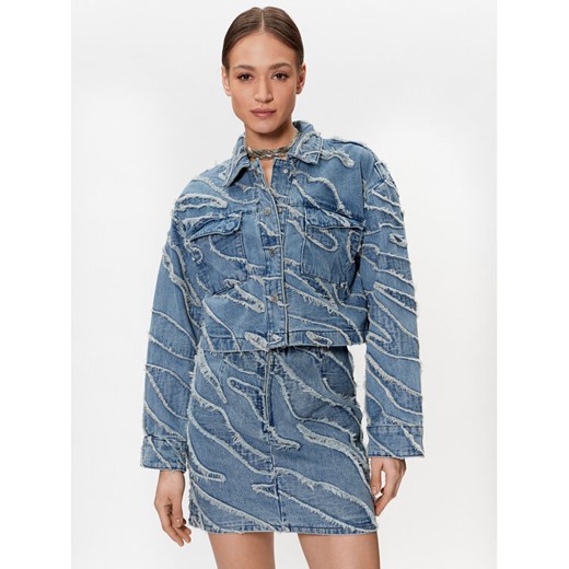Gestuz Kurtka jeansowa Larisa 10906880 Niebieski Oversize ze sklepu MODIVO w kategorii Kurtki damskie - zdjęcie 182742325
