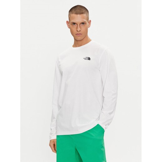 The North Face Longsleeve Simple Dome NF0A87QN Biały Regular Fit ze sklepu MODIVO w kategorii T-shirty męskie - zdjęcie 182742388