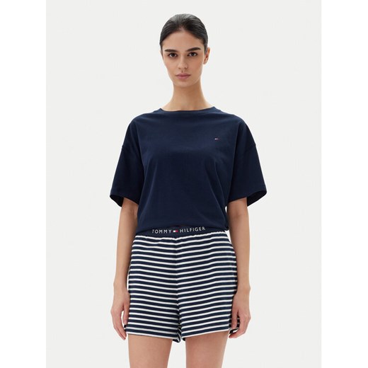 Tommy Hilfiger Piżama UW0UW05760 Granatowy Regular Fit ze sklepu MODIVO w kategorii Piżamy damskie - zdjęcie 182742468