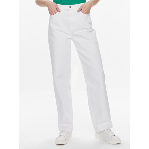 Tommy Hilfiger Jeansy WW0WW41319 Biały Straight Fit ze sklepu MODIVO w kategorii Jeansy damskie - zdjęcie 182742599