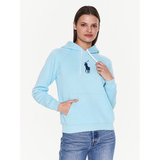 Polo Ralph Lauren Bluza 211892658001 Błękitny Regular Fit ze sklepu MODIVO w kategorii Bluzy damskie - zdjęcie 182742635