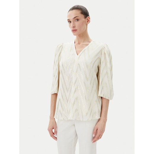 Bruuns Bazaar Bluzka Collard Majlya BBW4486 Beżowy Regular Fit ze sklepu MODIVO w kategorii Bluzki damskie - zdjęcie 182742638