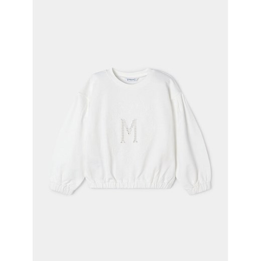 Mayoral Bluza 3468 Écru Regular Fit ze sklepu MODIVO w kategorii Bluzy dziewczęce - zdjęcie 182742645