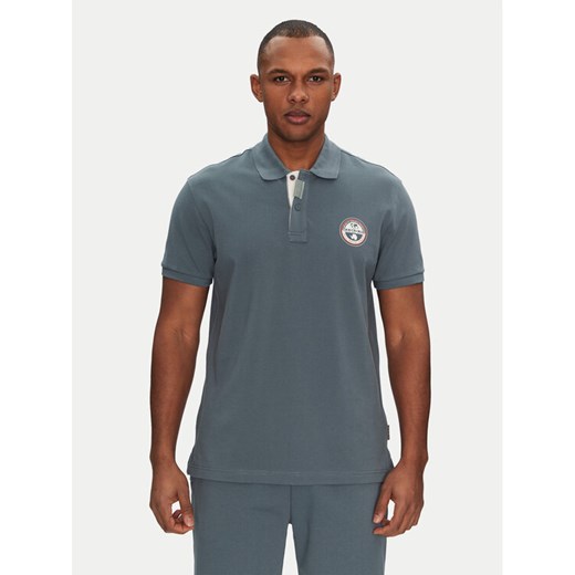 Napapijri Polo E-Clanis NP0A4ID3G1Y1 Niebieski Regular Fit ze sklepu MODIVO w kategorii T-shirty męskie - zdjęcie 182742659