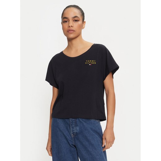 Tommy Hilfiger T-Shirt UW0UW05570 Granatowy Relaxed Fit ze sklepu MODIVO w kategorii Bluzki damskie - zdjęcie 182742698