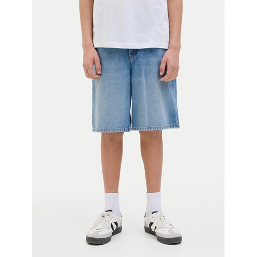 Jack&Jones Junior Szorty jeansowe 12269819 Niebieski Loose Fit ze sklepu MODIVO w kategorii Spodenki chłopięce - zdjęcie 182742726