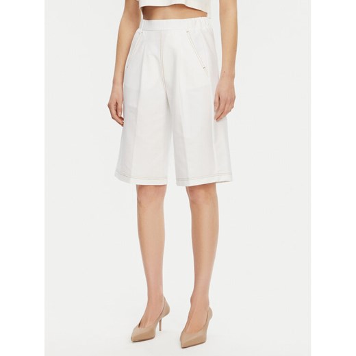 Max Mara Szorty materiałowe Texas 2516781027650 Biały Regular Fit ze sklepu MODIVO w kategorii Szorty - zdjęcie 182742727