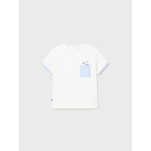 Mayoral T-Shirt 1018 Biały Regular Fit ze sklepu MODIVO w kategorii Koszulki niemowlęce - zdjęcie 182742776