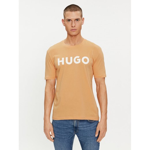 Hugo T-Shirt Dulivio 50467556 Pomarańczowy Regular Fit ze sklepu MODIVO w kategorii T-shirty męskie - zdjęcie 182742818