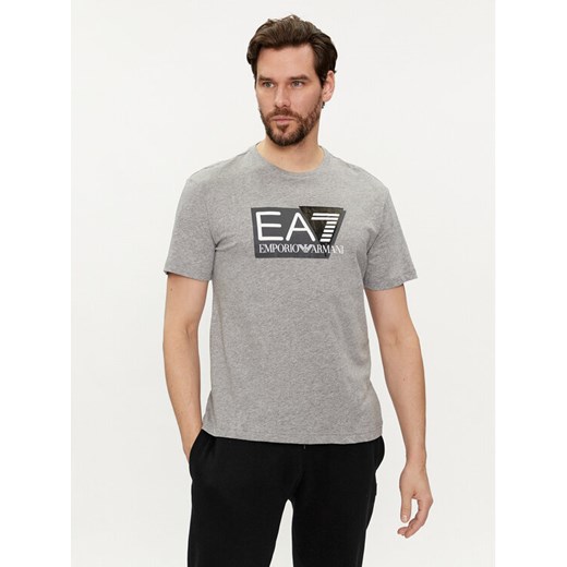 EA7 Emporio Armani T-Shirt 3DPT81 PJM9Z 3905 Szary Regular Fit ze sklepu MODIVO w kategorii T-shirty męskie - zdjęcie 182742928