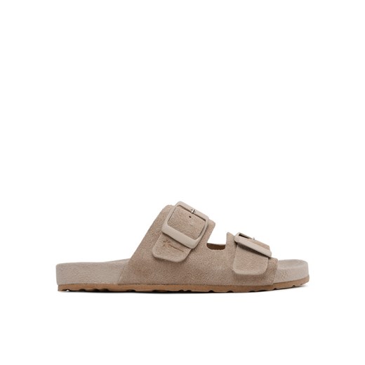 Manebi Klapki Suede Traveler Nordic Sandals W 1.9 RT Brązowy ze sklepu MODIVO w kategorii Klapki damskie - zdjęcie 182742956
