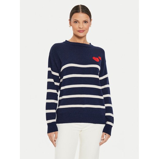 Kontatto Sweter 3M0169 Granatowy Regular Fit ze sklepu MODIVO w kategorii Swetry damskie - zdjęcie 182742997