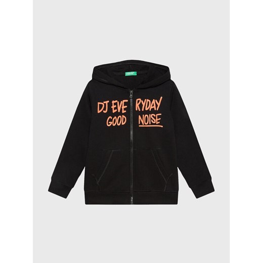 United Colors Of Benetton Bluza 3JLXC501E Czarny Regular Fit ze sklepu MODIVO w kategorii Bluzy chłopięce - zdjęcie 182743006
