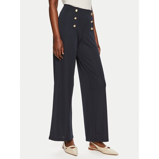 Lauren Ralph Lauren Spodnie materiałowe 200807573003 Granatowy Wide Leg L MODIVO