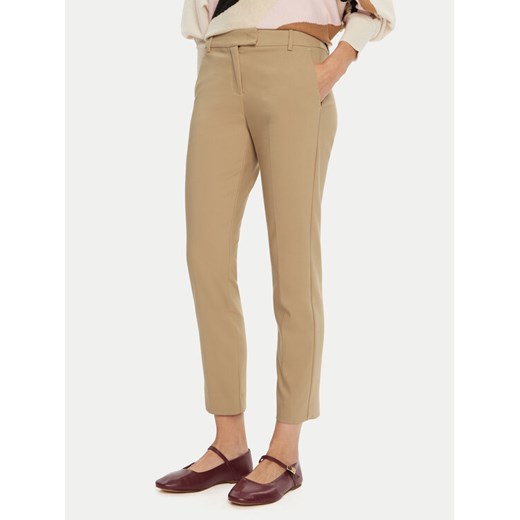Marella Chinosy Incom 2423136041 Brązowy Regular Fit ze sklepu MODIVO w kategorii Spodnie damskie - zdjęcie 182743119