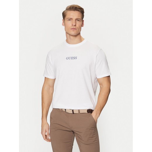 Guess T-Shirt M5RI58 K9RM1 Biały Regular Fit ze sklepu MODIVO w kategorii T-shirty męskie - zdjęcie 182743138