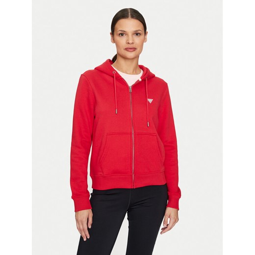 Guess Bluza W4YQ03 KC811 Czerwony Regular Fit ze sklepu MODIVO w kategorii Bluzy damskie - zdjęcie 182743217