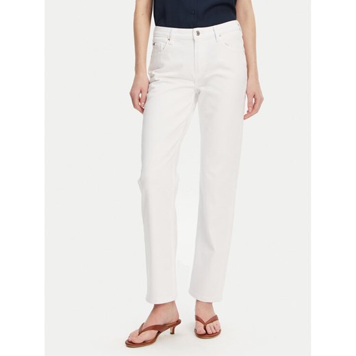 Tommy Hilfiger Jeansy Classic WW0WW45923 Biały Straight Fit ze sklepu MODIVO w kategorii Jeansy damskie - zdjęcie 182743228
