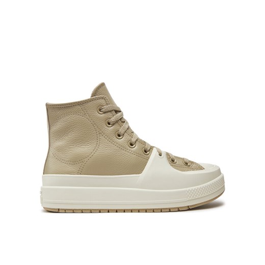 Converse Trampki Chuck Taylor All Star Construct Leather A06595C Beżowy ze sklepu MODIVO w kategorii Trampki męskie - zdjęcie 182743235