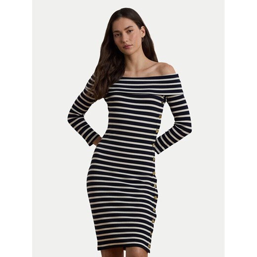 LAUREN RALPH LAUREN Sukienka codzienna 250957718001 Granatowy Slim Fit ze sklepu MODIVO w kategorii Sukienki - zdjęcie 182743245