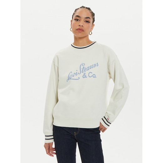 Levi's® Bluza Heritage 0002L-0001 Écru Regular Fit ze sklepu MODIVO w kategorii Bluzy damskie - zdjęcie 182743255