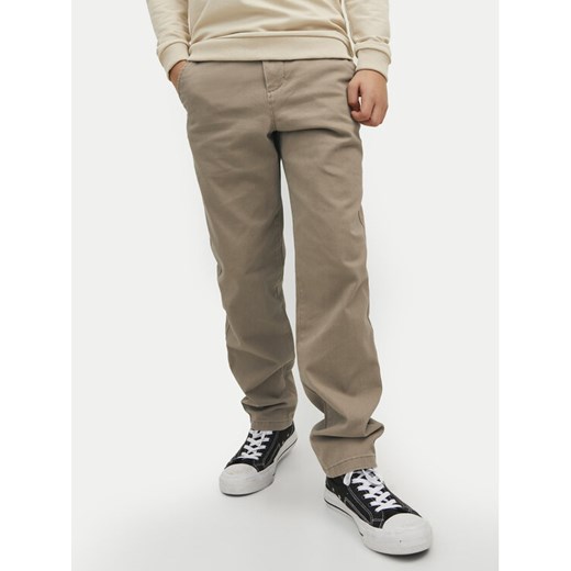 Jack&Jones Junior Chinosy Marco 12224625 Beżowy Regular Fit ze sklepu MODIVO w kategorii Spodnie chłopięce - zdjęcie 182743267