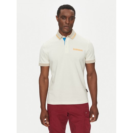 Napapijri Polo E-Zeri NP0A4ID4 Écru Regular Fit ze sklepu MODIVO w kategorii T-shirty męskie - zdjęcie 182743269