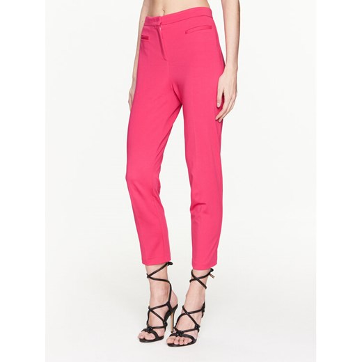Pinko Spodnie materiałowe 100152 A0HM Różowy Slim Fit ze sklepu MODIVO w kategorii Spodnie damskie - zdjęcie 182743289