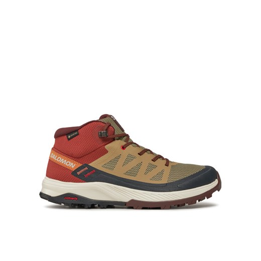 Salomon Trekkingi Outrise Mid Gtx L47143700 Brązowy ze sklepu MODIVO w kategorii Buty trekkingowe męskie - zdjęcie 182743295