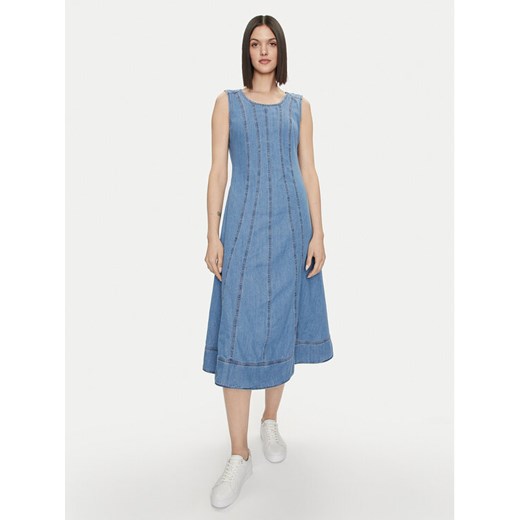 United Colors Of Benetton Sukienka jeansowa 4SULDV087 Niebieski Regular Fit ze sklepu MODIVO w kategorii Sukienki - zdjęcie 182743375