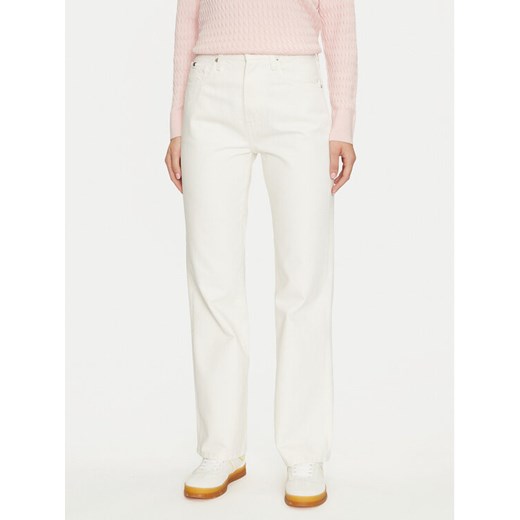 Tommy Hilfiger Jeansy WW0WW42194 Écru Relaxed Fit ze sklepu MODIVO w kategorii Jeansy damskie - zdjęcie 182743376