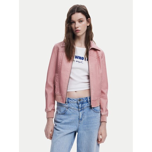 Desigual Kurtka z imitacji skóry 25SWEW47 Różowy Loose Fit ze sklepu MODIVO w kategorii Kurtki damskie - zdjęcie 182743387