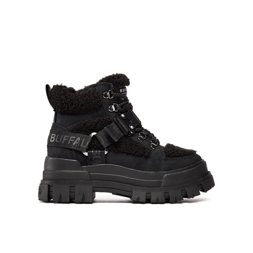 Buffalo Trapery Aspha Com Mid Warm 1622328 Czarny ze sklepu MODIVO w kategorii Workery damskie - zdjęcie 182743486