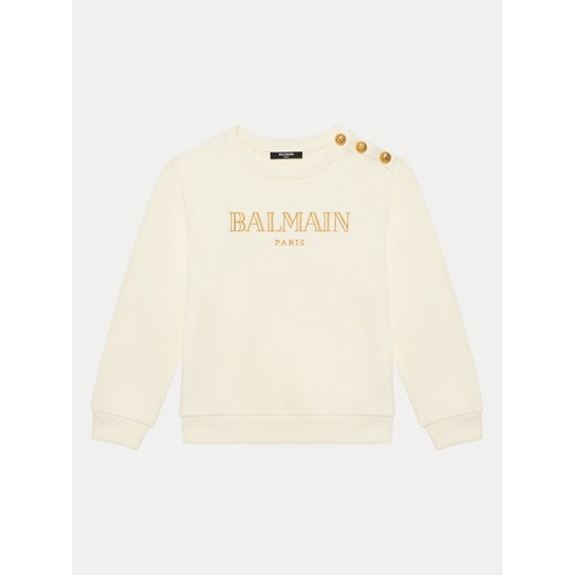 Balmain Bluza BV4B10-Z0081 102 Écru Regular Fit ze sklepu MODIVO w kategorii Bluzy dziewczęce - zdjęcie 182743528