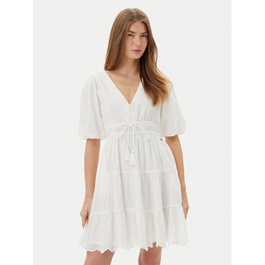 Pepe Jeans Sukienka letnia Day PL953694 Biały Regular Fit ze sklepu MODIVO w kategorii Sukienki - zdjęcie 182743575