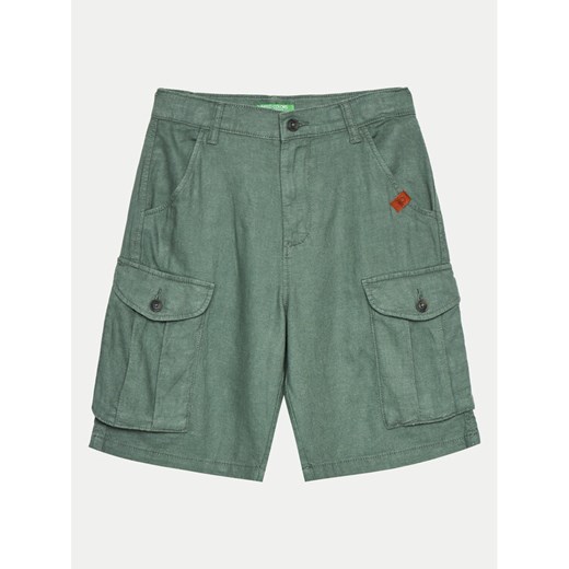 United Colors Of Benetton Szorty materiałowe 424RC902X Zielony Regular Fit ze sklepu MODIVO w kategorii Spodenki chłopięce - zdjęcie 182743586