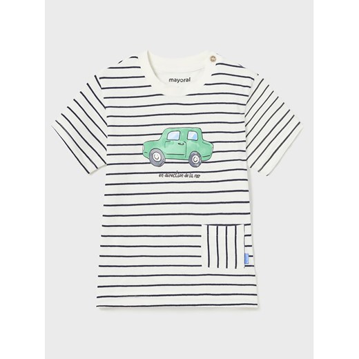 Mayoral T-Shirt 1024 Beżowy Regular Fit ze sklepu MODIVO w kategorii Koszulki niemowlęce - zdjęcie 182743599