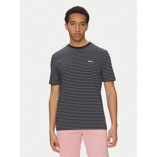 BOSS T-Shirt TalesStripe 50499334 Czarny Relaxed Fit ze sklepu MODIVO w kategorii T-shirty męskie - zdjęcie 182743646