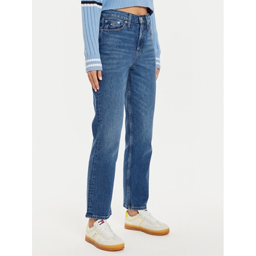 Tommy Jeans Jeansy Izzie DW0DW19600 Niebieski Straight Fit ze sklepu MODIVO w kategorii Jeansy damskie - zdjęcie 182743655